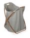 Möve Bamboo opvouwbare wasmand, tweedelig, 56 x 51 x 66 cm, van bamboe met canvas, grijs