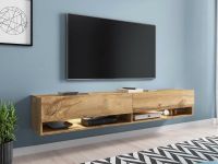 Mobistoxx ACAPULCO Meuble tv-hifi 2 portes battantes 180 cm chêne wotan avec led