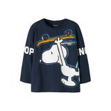 NAME IT MINI Snoopy longsleeve - donkerblauw