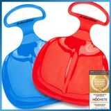Poporutscher set van 2 stuks, blauw en rood