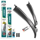 HEYNER® Essuie-glace pour MERCEDES-BENZ GLE Coupe 11.2019 - 10.2026, Balai d'essuie-glace plat HYBRID, Aérodynamique & Flexible, Revêtement nanographique