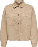 JDY JDYJULLE L/S FAKE SUEDE SHIRT JRS NOOS Dames Blouses Whitecap Gray