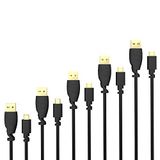 KabelDirekt – Micro USB-kabel 5x0,3m – USB 2.0, sync & opladen, nylon