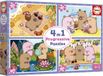 Educa Multi 4 Capyfun | Set van 4 progressieve kinderpuzzels van 20 tot 80 delen | vanaf 3 4 5 jaar (20486)