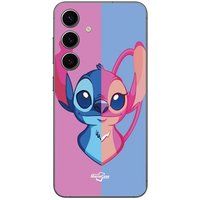 Maniacase Etui Samsung Galaxy S24 PLUS STITCH AND ANGEL BLUE AND PINK