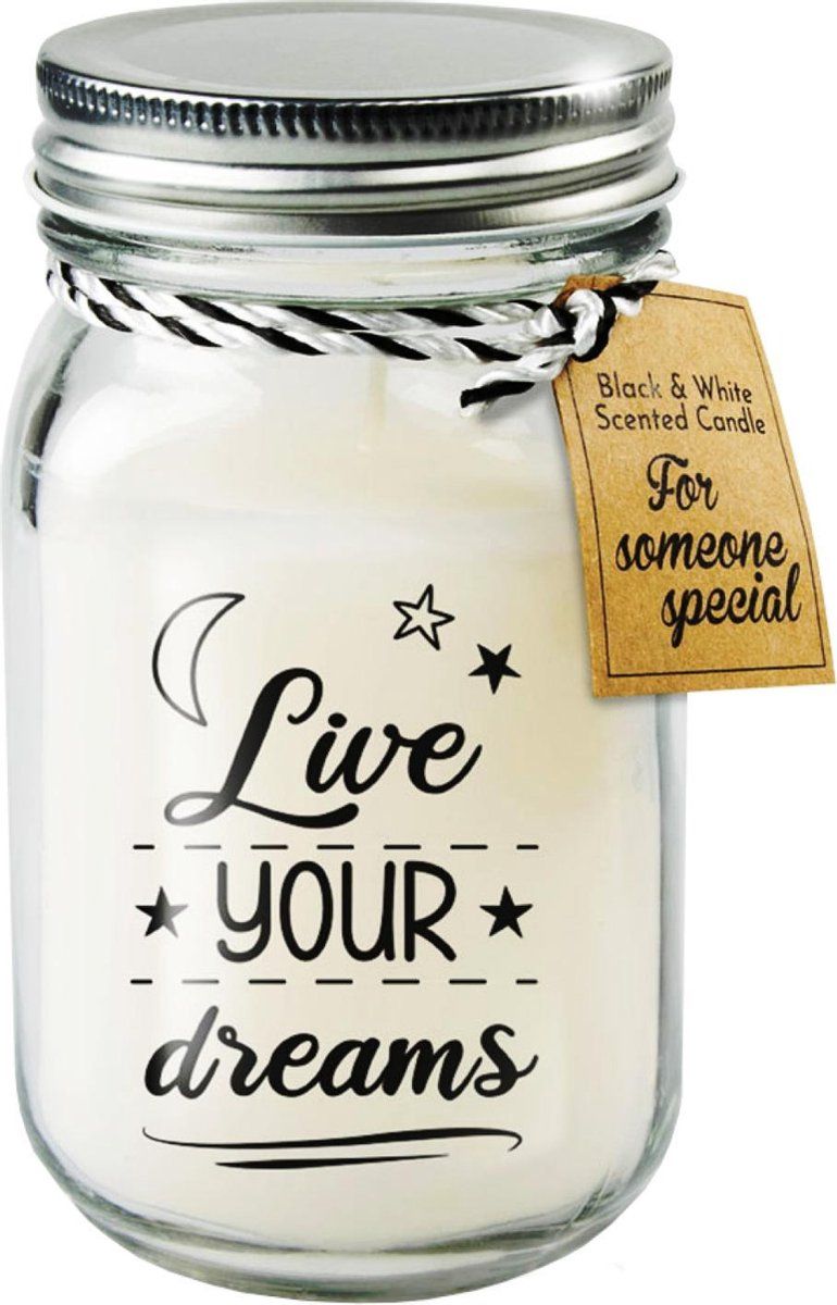 Paper Dreams Panda Paper Dreams Black & White geurkaars - Live your dreams