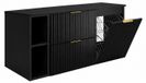 3xE living Meuble sous-vasque 120 cm, noir, poignée noire