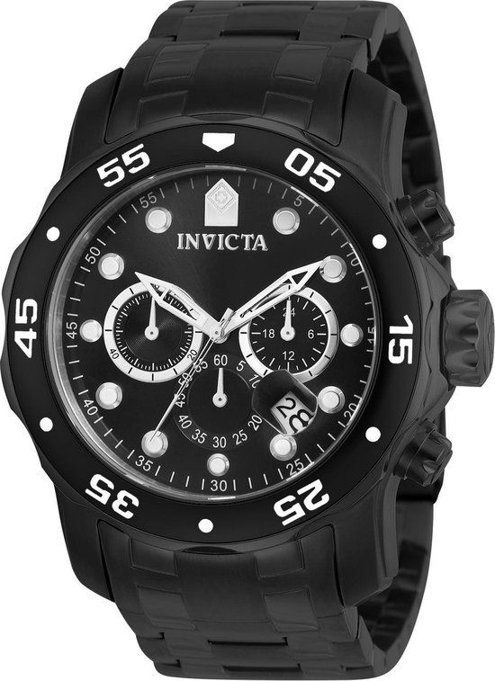 Invicta Pro Diver 0076 Herenhorloge - 48mm - Zwart