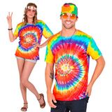 W WIDMANN MILANO Party Fashion T-shirt voor hippie, batik, rastaman, reggae, disco, themafeest, carnaval