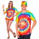 W WIDMANN MILANO Party Fashion T-shirt voor hippie, batik, rastaman, reggae, disco, themafeest, carnaval