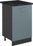 Vicco Keukenonderkast R-Line, Blauw-grijs/Antraciet, 50 cm