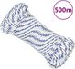 vidaXL - Boot - touw - 4 mm - 500 m - polypropyleen - wit