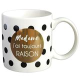 Draeger - Originele mok - theekopje om cadeau te geven aan je dierbaren - koffiekop in fijn porselein - 350 ml 8 cm in diameter x 8,5 cm hoogte Madam heeft altijd gelijk