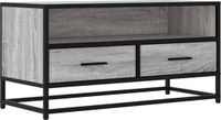vidaXL Tv-meubel 80x34,5x40 cm bewerkt hout metaal grijs sonoma eiken