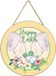 Non-branded 2 pcs wooden Easter hanger – Cute rabbit and egg for garden decoration