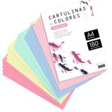 Gekleurd m-office Gekleurd karton, A4, pastelkleuren, 180 g, 1000 vellen