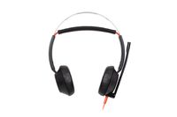HP Poly POLY Blackwire 5220 Headset - USB-C, 3.5mm, Stereo, Black/Red (Bulk)