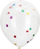 Koopman Ballons avec Confettis Multicolores, 8 pièces.