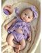 Poupée de bébé silicone - 33 cm - Bouche et yeux - Lavable - Ensemble de vêtements