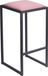 FERRO Tabouret de bar 64 cm Rose – Tabouret de bar moderne en métal sans dossier, style loft, avec assise rembourrée