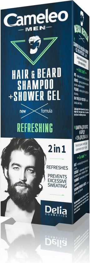 Delia Cosmetics Cameleo Men - haar en baardshampoo - 2in1 - 150ml