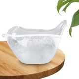 Sans marque Prévisionniste météo en verre - Station météo en verre - Décoration intérieure - Forme d'oiseau - 8x5x4 cm - Transparent