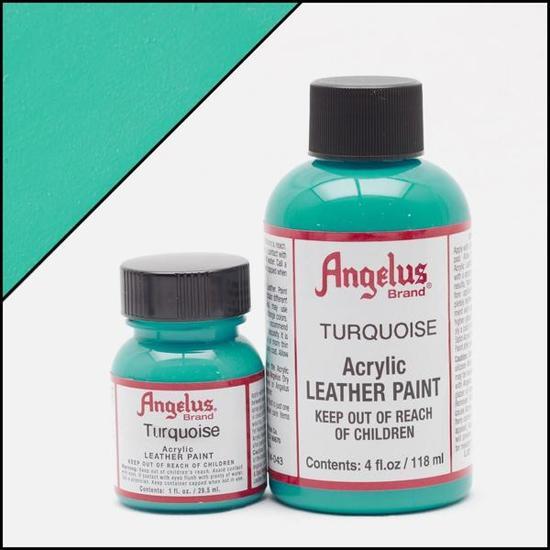 Angelus leerverf Turquoise 118ml/4oz - Voor glad lederen oppervlakken van o.a. schoenen tassen en jassen