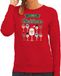 Bellatio Decorations foute kersttrui/sweater dames - Kerst Wijn - rood - All I Want For Christmas XS