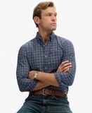 Superdry Premium Check Chemise Oxford Bleu Marine L