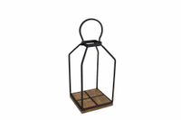 Coppens Etagere Mike S naturel/zwart hout/metaal 13x13x33cm