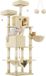 OEM Grote krabpaal voor katten - Meerdere kraboppervlakken - Hoogte 206 cm - Beige en stijlvol