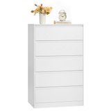 VASAGLE Commode, 5 tiroirs sans poignée, 60,2 x 40 x 97,6 cm