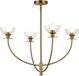 Alora Mood Kroonluchter 4xE27 Goud Staal