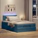 Maison Exclusive - Cadre de lit ottoman avec matelas, bleu foncé, 120x200 cm, velours