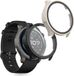 kwmobile 2x cover geschikt voor Amazfit Balance 2 A2429 - Fitnesstracker cover van gehard glas en kunststof frame set zwart / wit