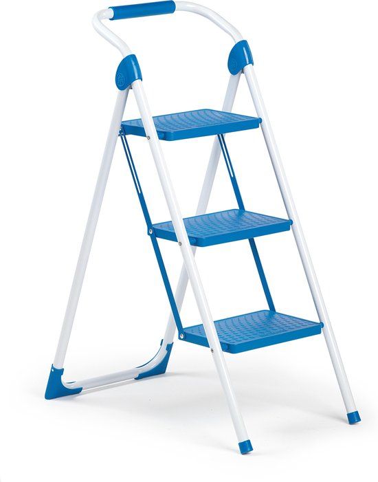 Meliconi Huishoudtrap 3 treden - Wit en Blauw