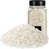 Rayher hobby materialen Rayher decoratie steentjes / granulaat - 5x - 650 ml - 4-10 mm - mat wit - siergrind