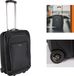 Hybride trolley valise valise noir 32 l bagage à main 2 roues 51 x 39 x 21 cm