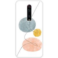 Mi 9T One line blauw beschermende siliconen case