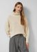 s.Oliver Oversized trui en maille avec manches larges et col roulé - Beige - Taille 40