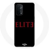 Maniacase Hoesje voor Oppo A74 5G Elite Seizoen 5 Logo Rood Zwarte Achtergrond