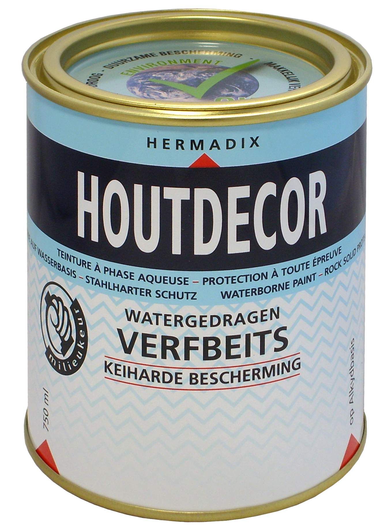 Hermadix Houtdecor Dekkende Beits - 0,75 liter - Zwart - 8713375007865