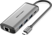 Vention USB C Hub met HDMI / USB3.0 / Ethernet / TF / SD / PD Oplaad poort