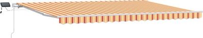 vidaXL Zonnetent met zonne-energie ledverlichting 5 x 3 m Geel