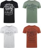 riverso Heren T-Shirt RIVLeon 4 Pack regular fit Veelkleurig 3XL Ronde Hals Volwassenen - gemaakt van 100% katoen
