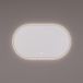 HIPP Design Ovaal-Recht Mat Zwart Spiegel met Indirecte LED Verlichting Rondom 100 x 70 x 3 cm + Touch Dimmer + Spiegelverwarming