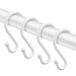 Metalen douchegordijnhaken, set van 12 ringen, roestbestendige S-vormige haken hangers voor douchegordijnen, keukengerei, kleding, handdoeken, enz. (wit)