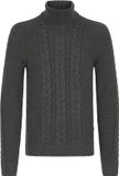 Blend - BHBASIM Roll - Heren Truien - Katoen/Acryl/Polyamide - Charcoal Mix - 3XL