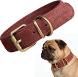 Peluvio Rexor Leren Hondenhalsband Bruin S