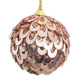 BigBuy Christmas Kerstballen, brons, kunststof, polyfoam, 10 x 10 x 10 cm, 3 stuks